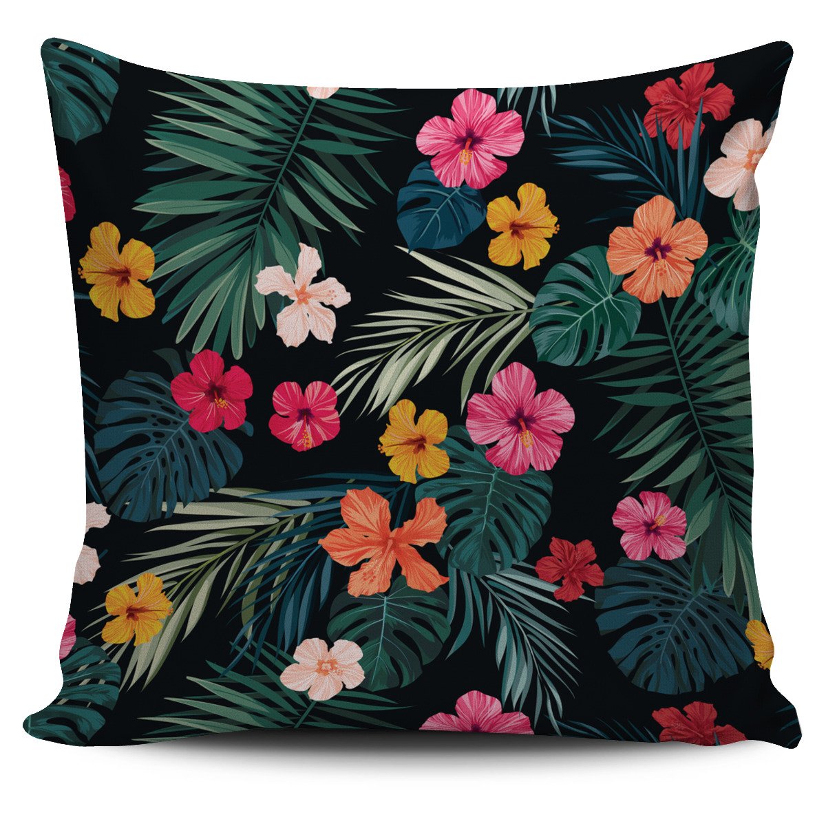 Tropical Flowers Hawaii Pattern Print Pillow Cover