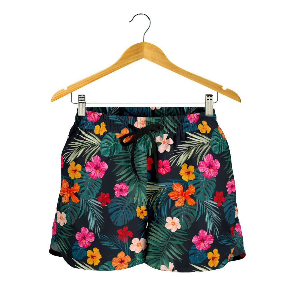 Tropical Flowers Hawaii Pattern Print Women's Shorts