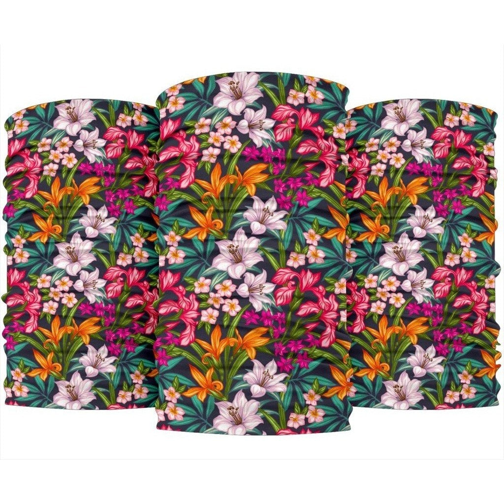 Tropical Flowers Pattern Print 3-Pack Bandanas