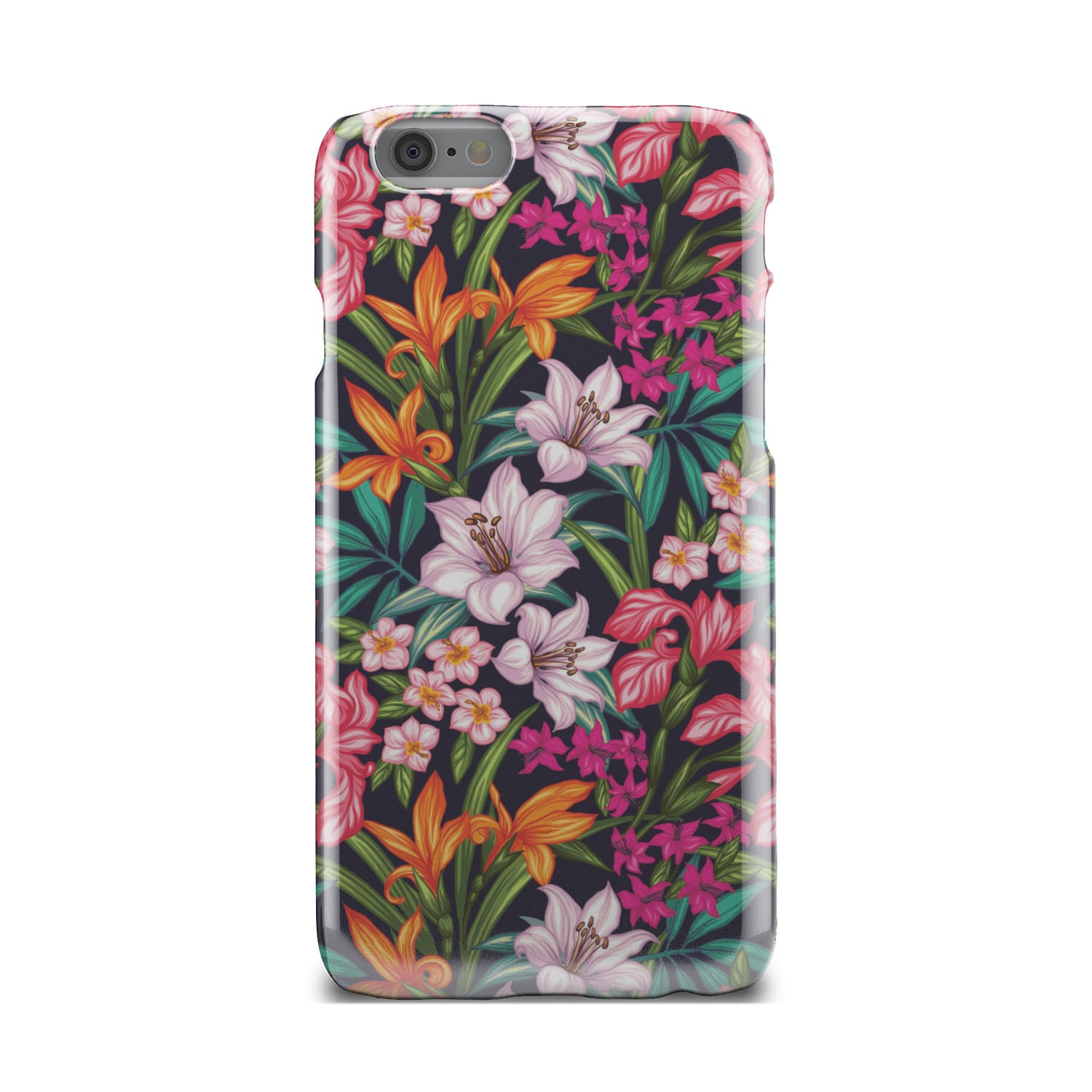 Tropical Flowers Pattern Print Phone Case