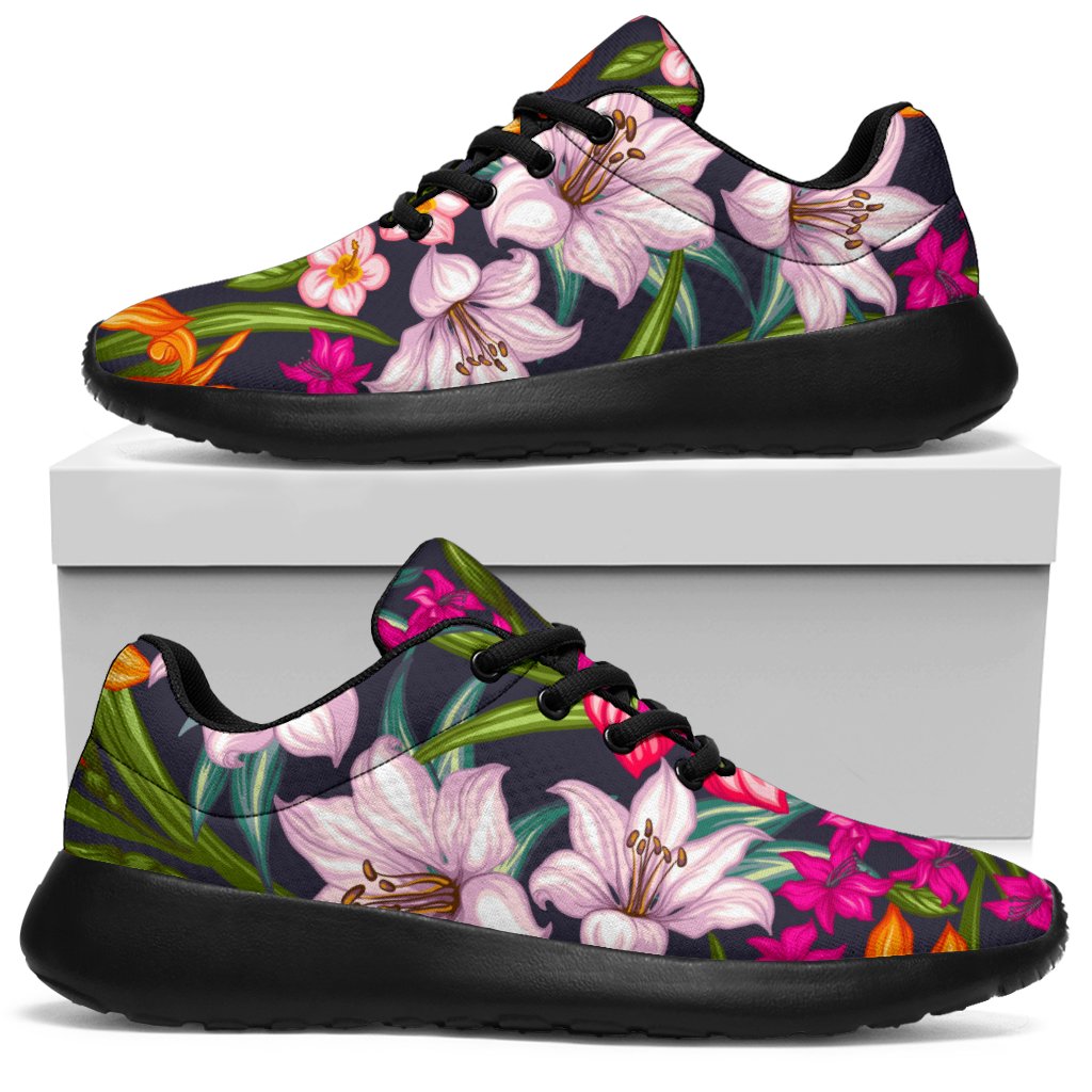 Tropical Flowers Pattern Print Sport Sneakers