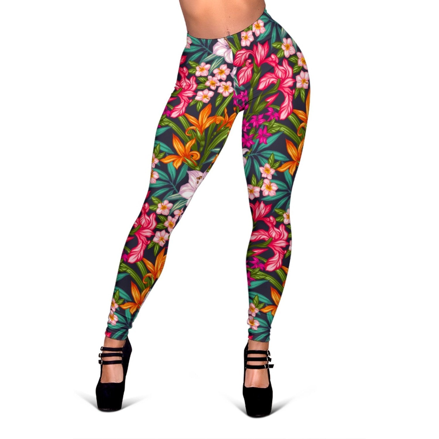 Tropical Flowers Pattern Print Women's Leggings