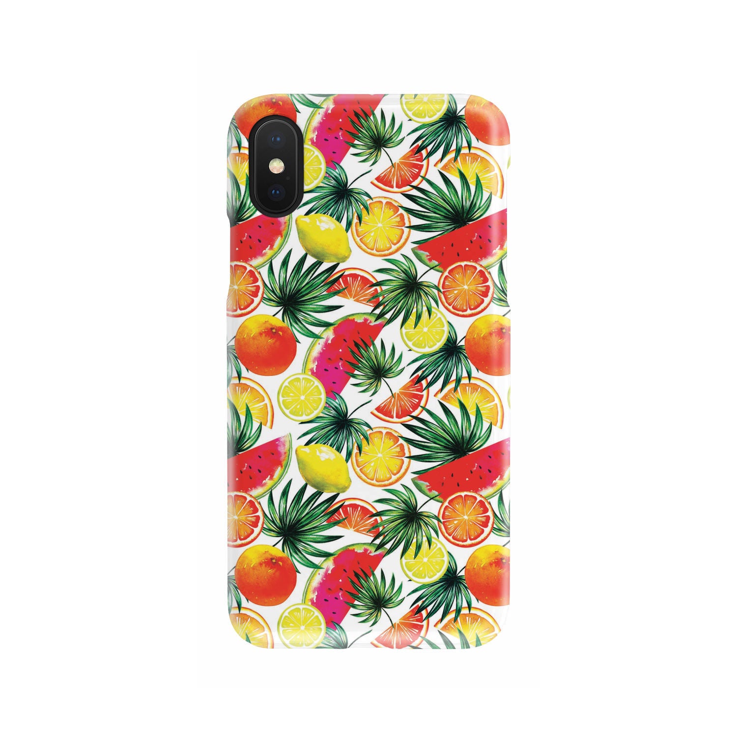 Tropical Fruit Leaf Pattern Print Phone Case