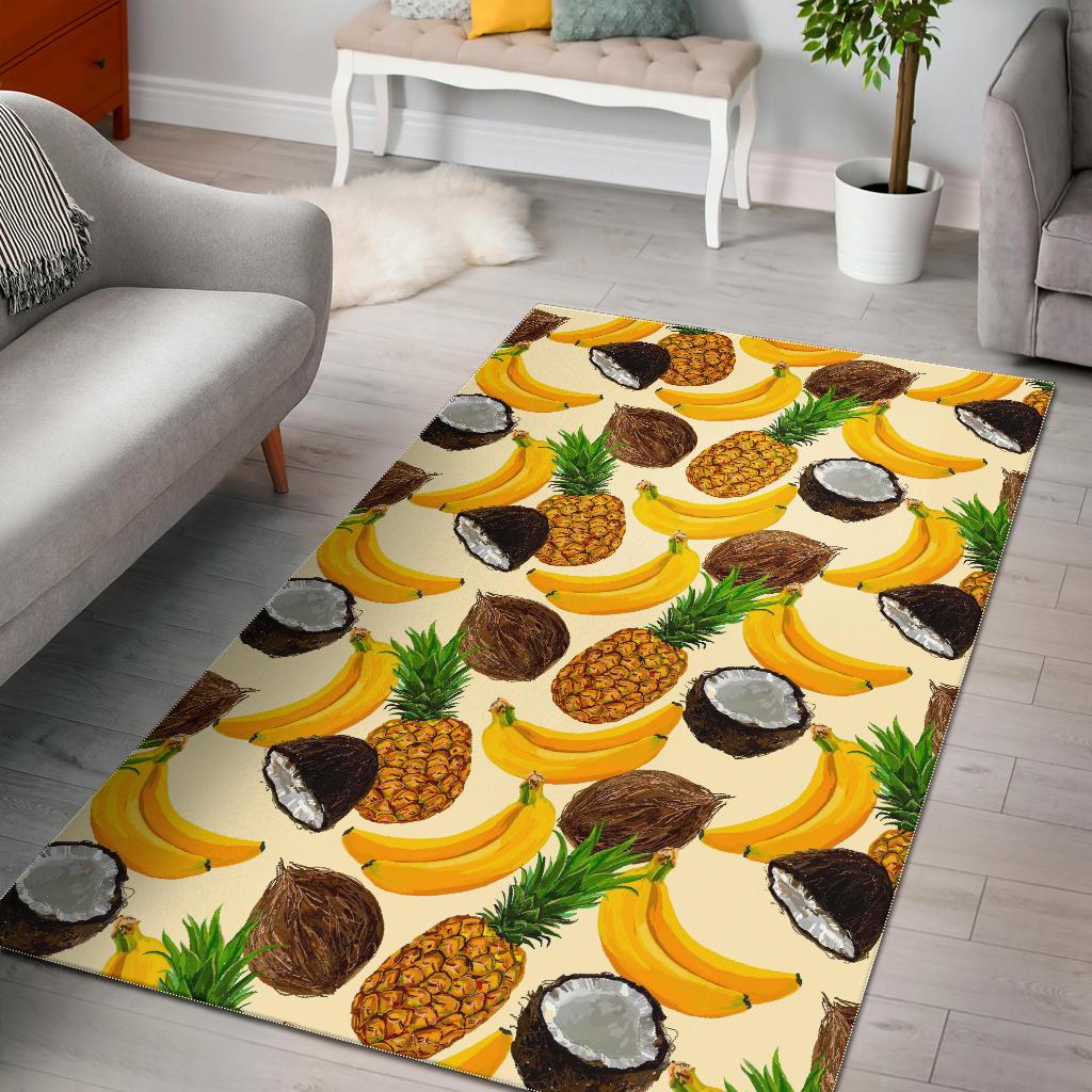 Tropical Fruits Pattern Print Area Rug