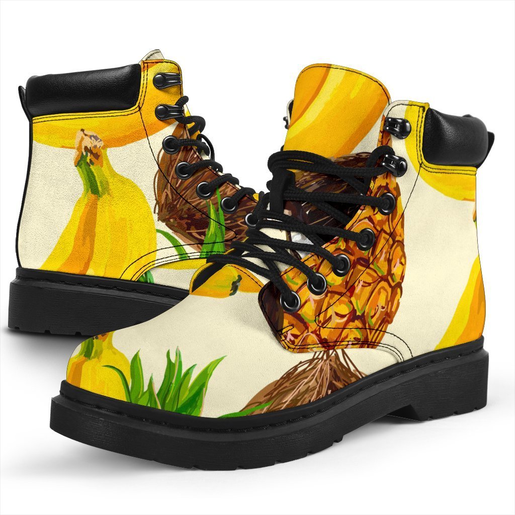 Tropical Fruits Pattern Print Classic Boots