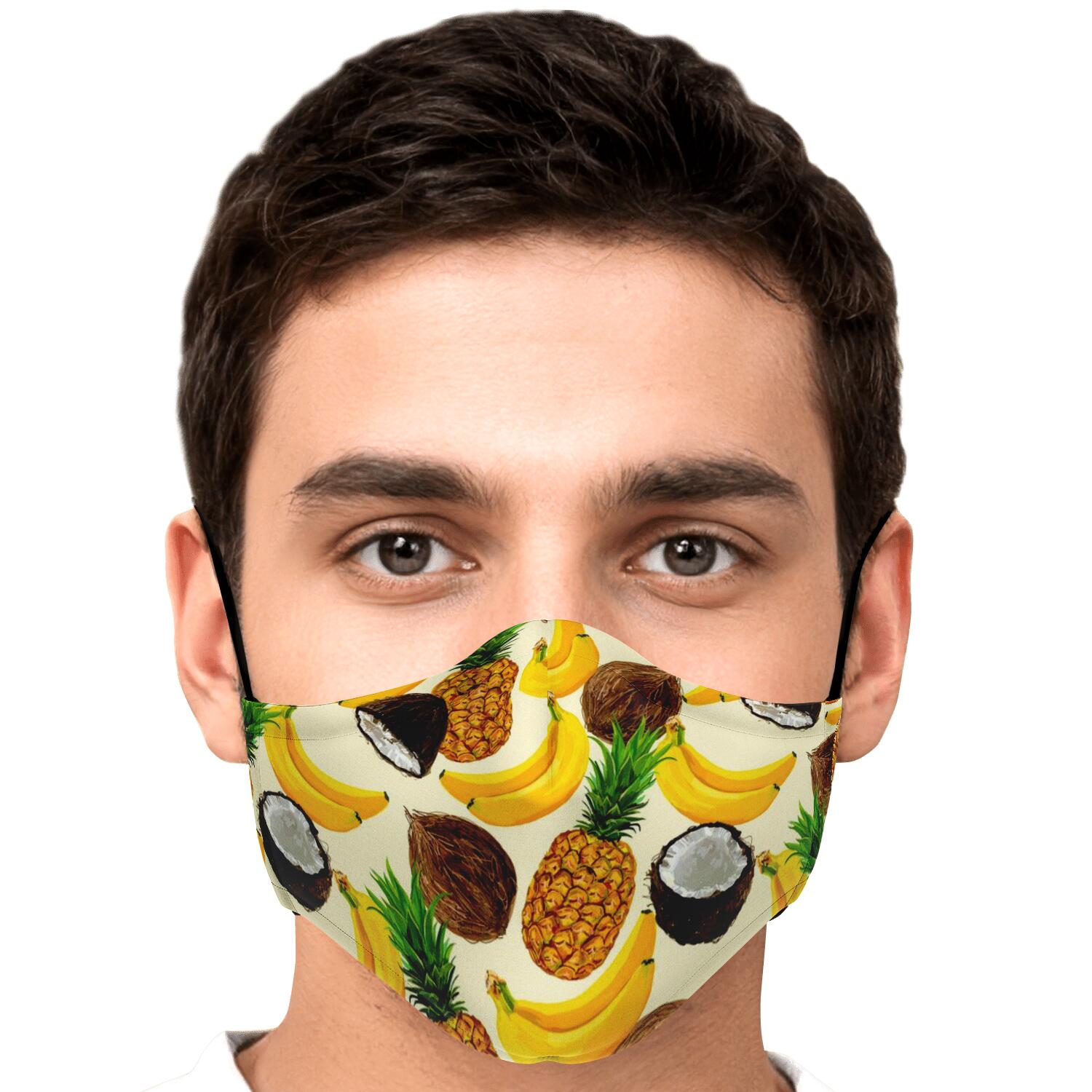 Tropical Fruits Pattern Print Face Mask