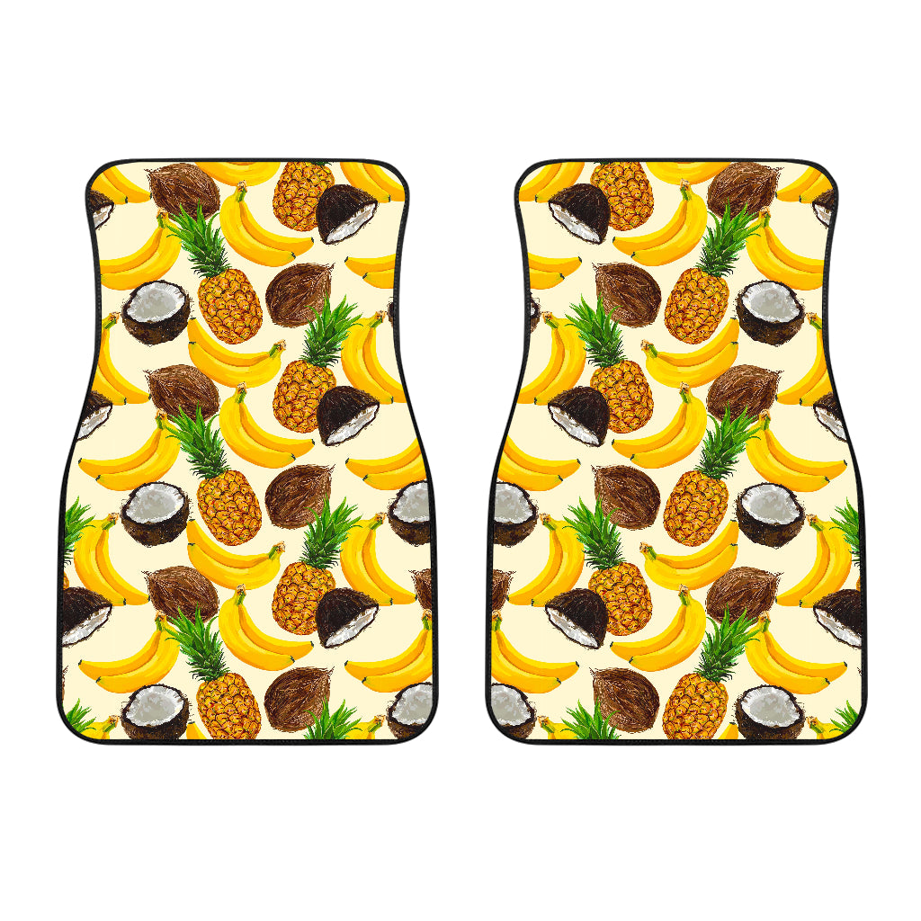 Tropical Fruits Pattern Print Front Car Floor Mats