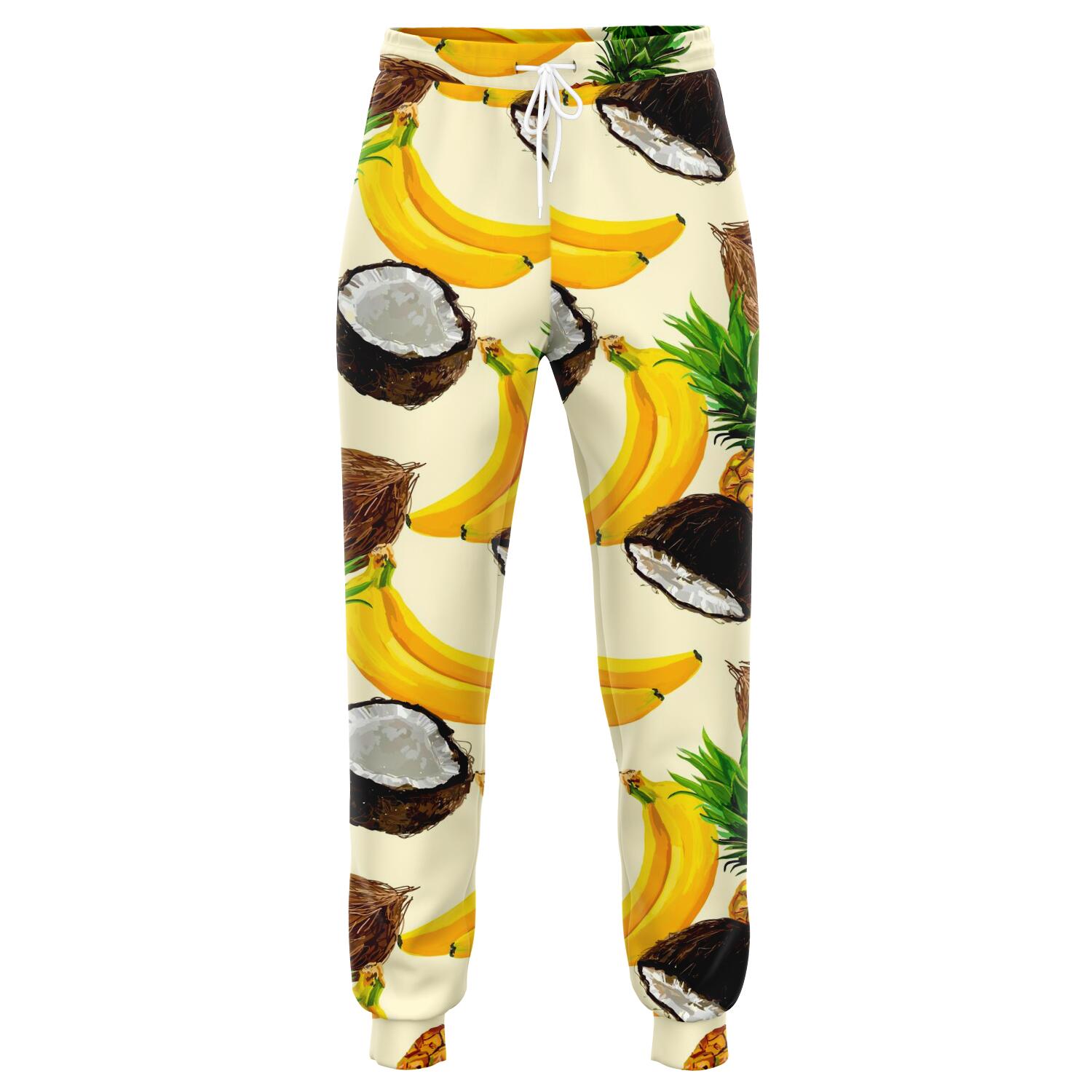 Tropical Fruits Pattern Print Jogger Pants