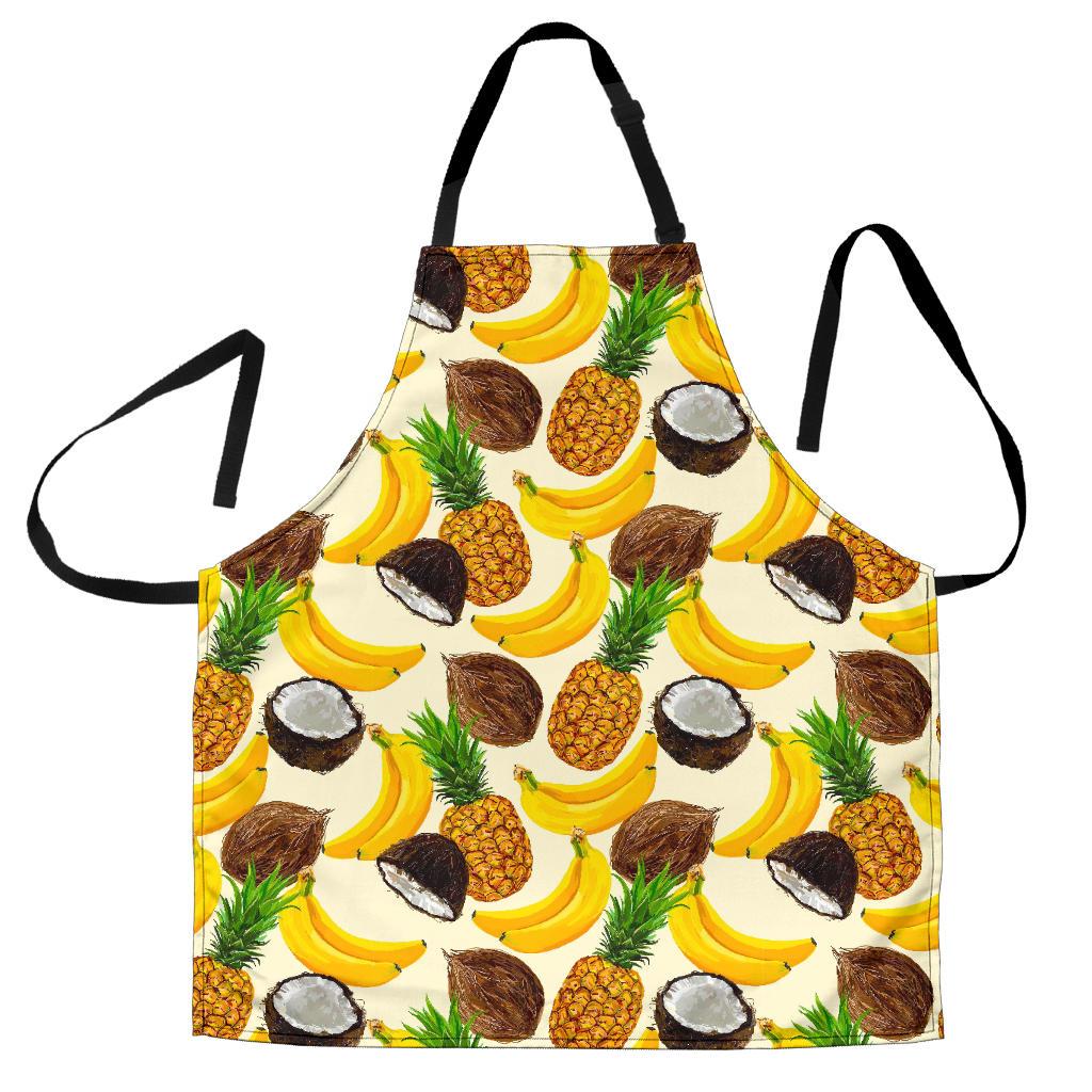 Tropical Fruits Pattern Print Men's Apron