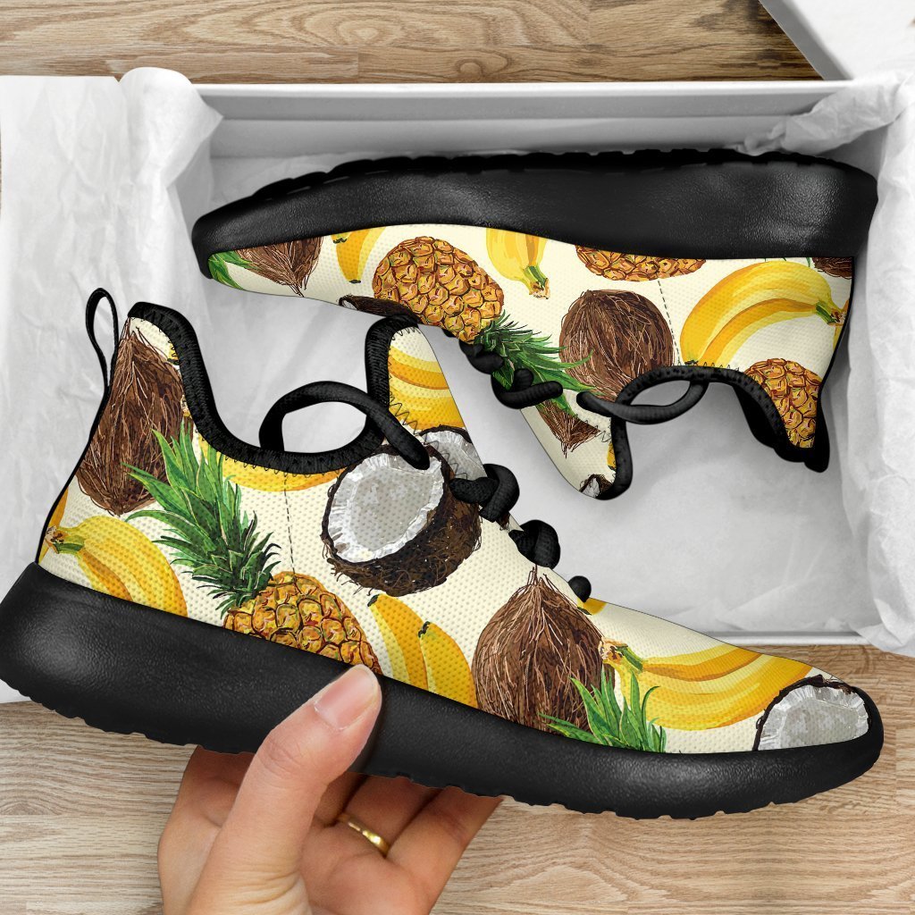 Tropical Fruits Pattern Print Mesh Knit Shoes