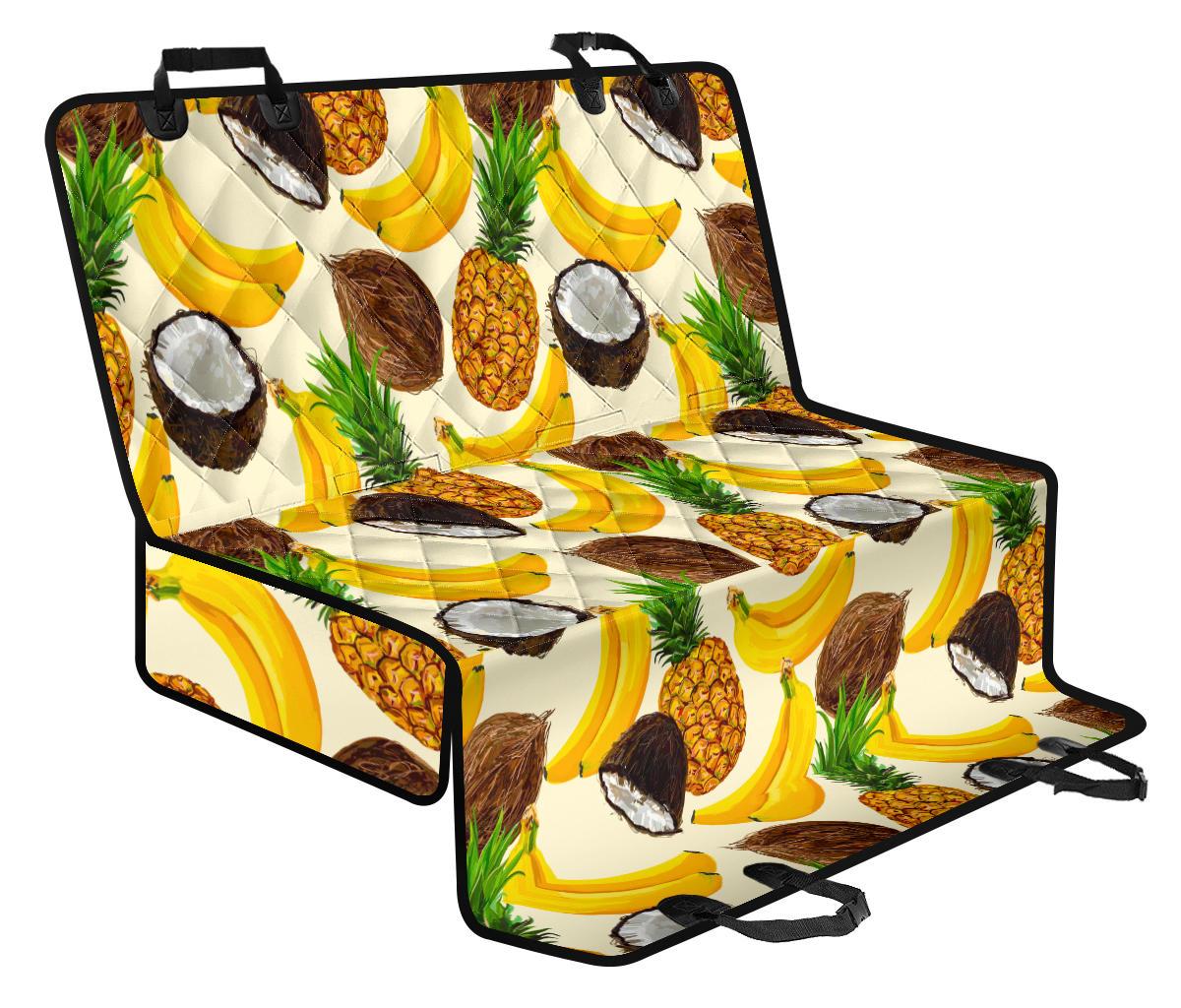 Tropical Fruits Pattern Print Pet Car Back Seat Cover