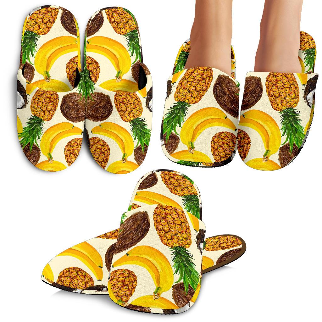 Tropical Fruits Pattern Print Slippers