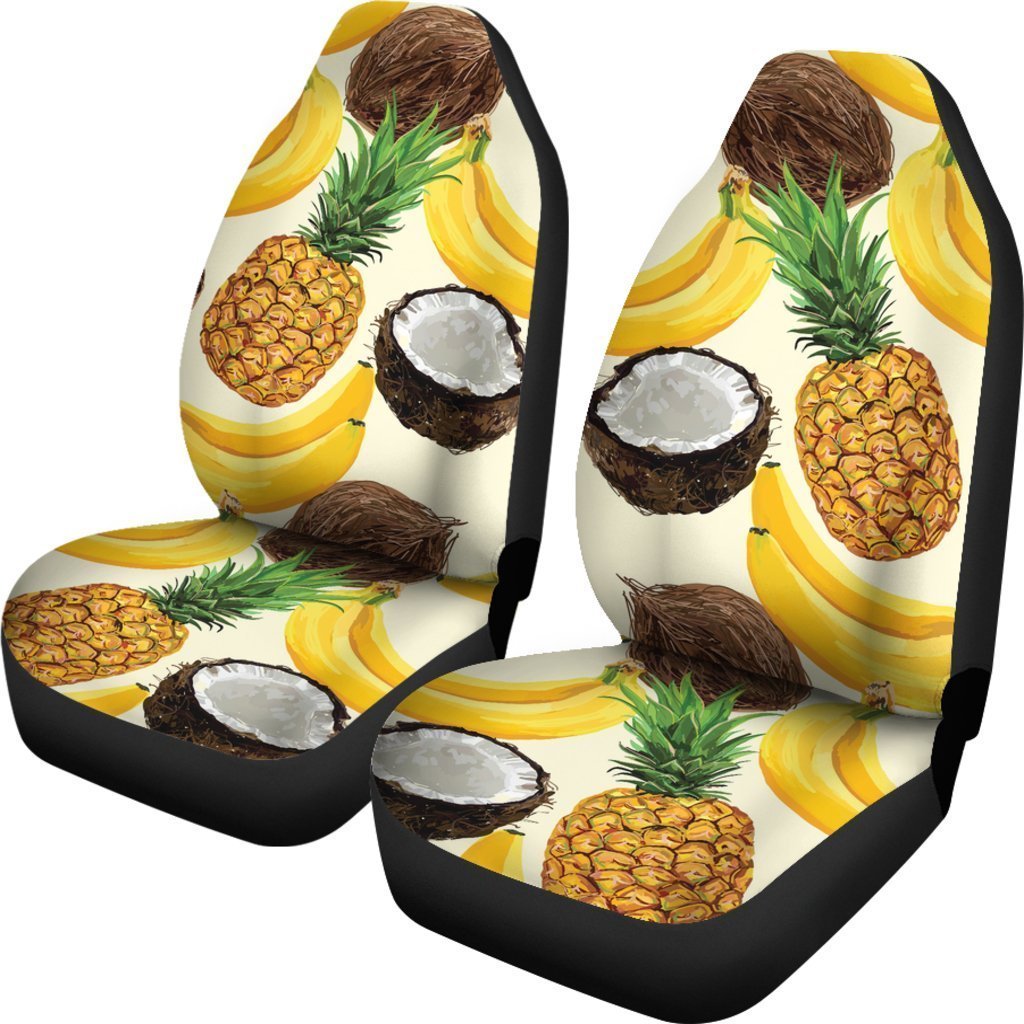 Tropical Fruits Pattern Print Universal Fit Car Seat Covers