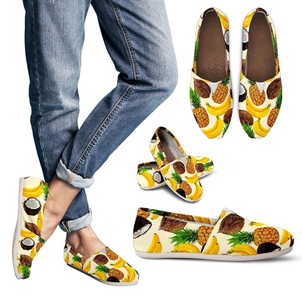 Tropical Fruits Pattern Print Women's Casual Canvas Shoes