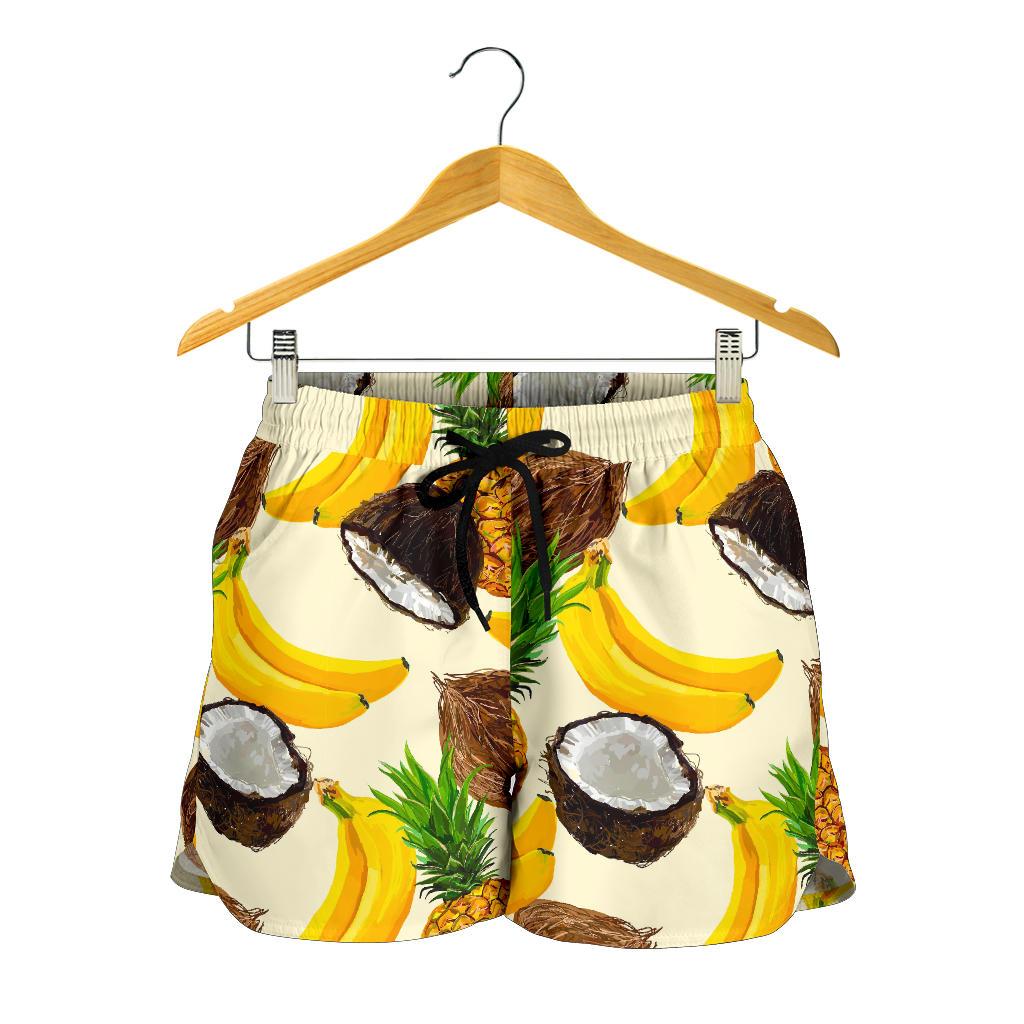 Tropical Fruits Pattern Print Women's Shorts