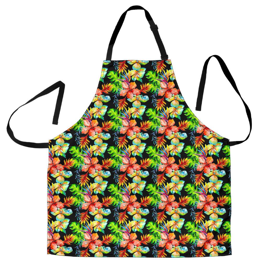 Tropical Hawaii Flowers Pattern Print Men's Apron