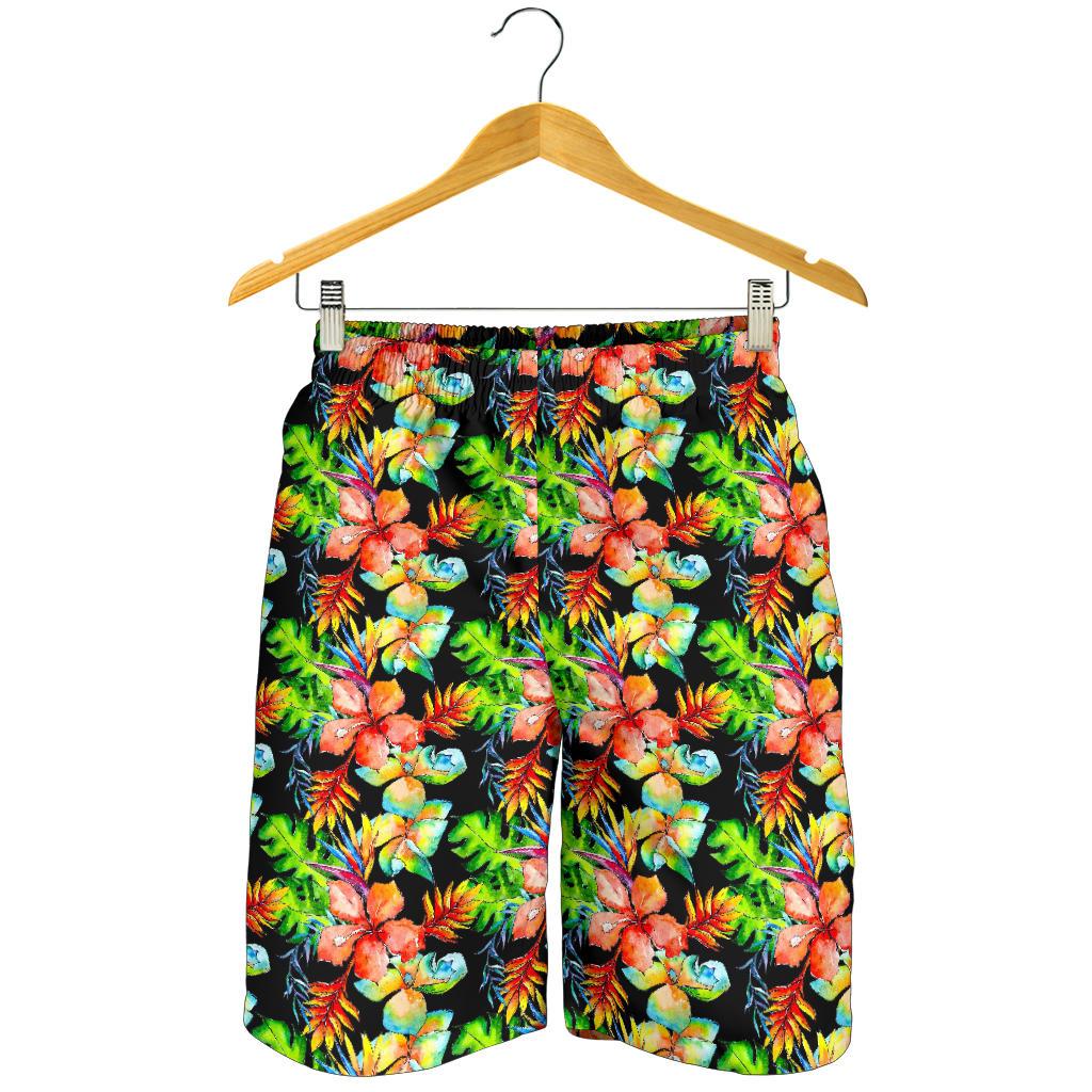 Tropical Hawaii Flowers Pattern Print Men's Shorts