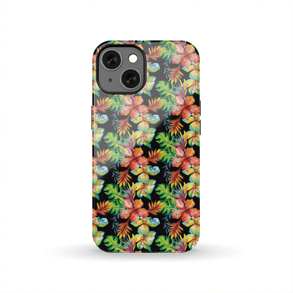 Tropical Hawaii Flowers Pattern Print Tough Phone Case