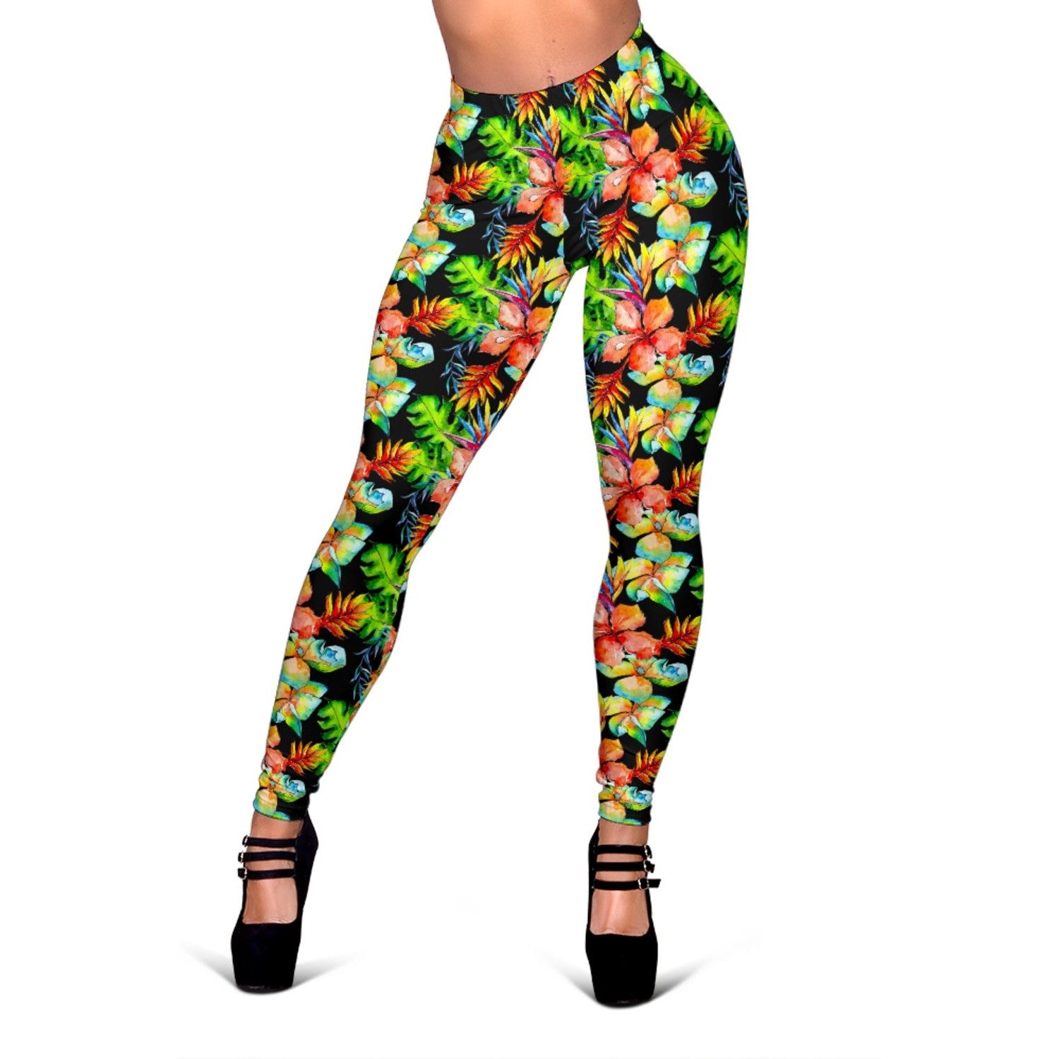 Tropical Hawaii Flowers Pattern Print Women's Leggings