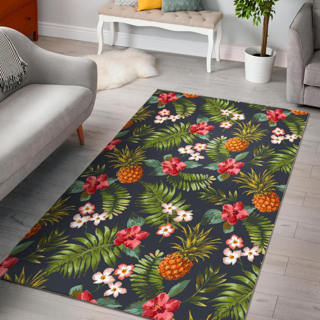 Tropical Hawaii Pineapple Pattern Print Area Rug