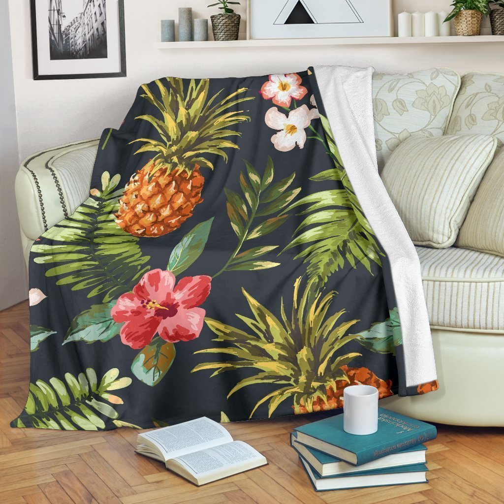 Tropical Hawaii Pineapple Pattern Print Blanket