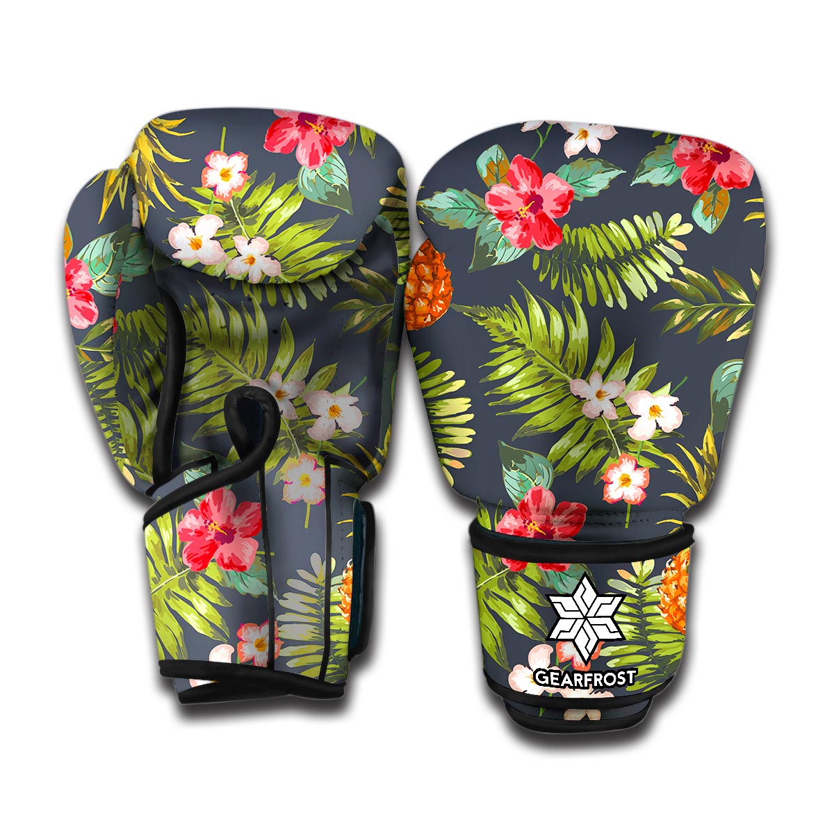 Tropical Hawaii Pineapple Pattern Print Boxing Gloves