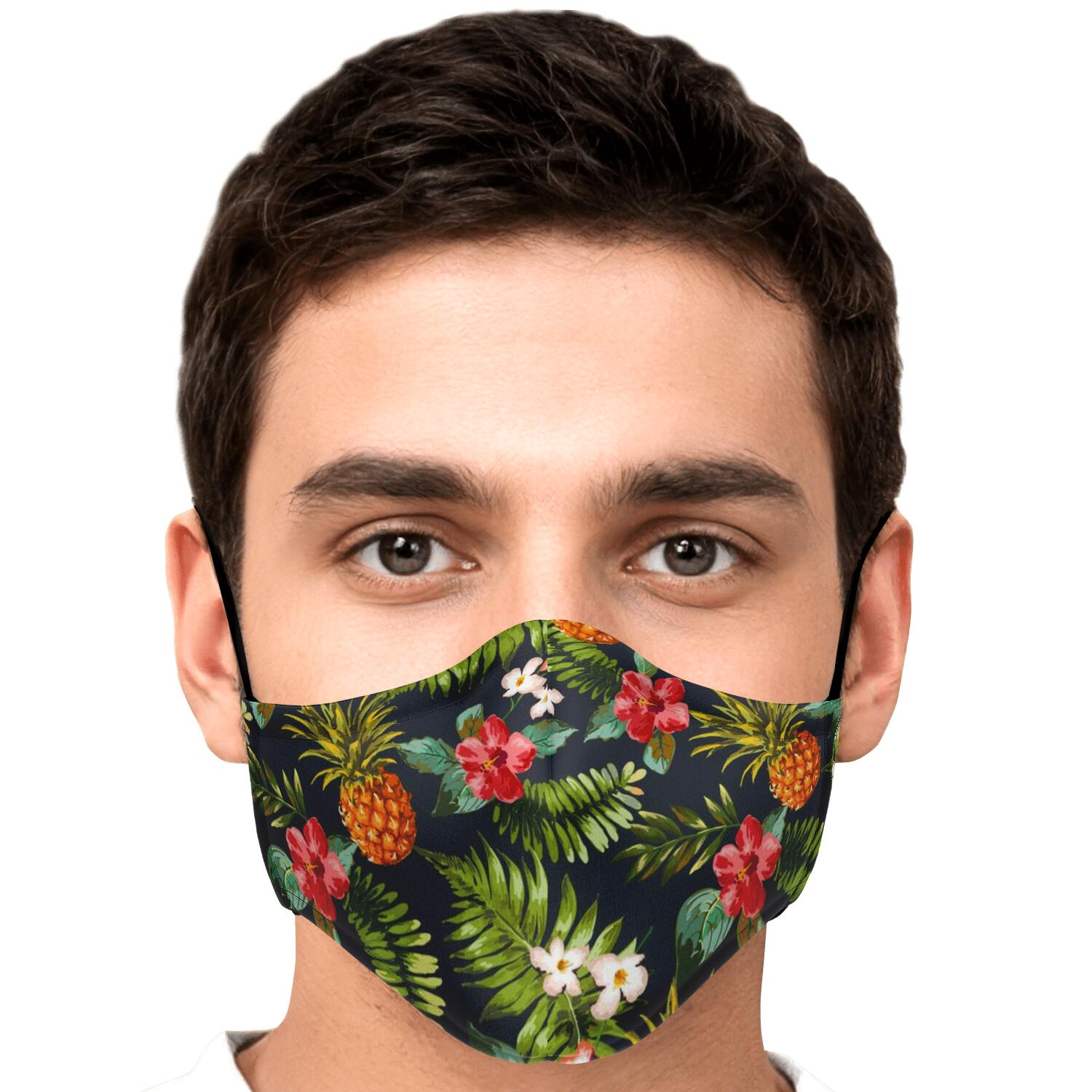 Tropical Hawaii Pineapple Pattern Print Face Mask