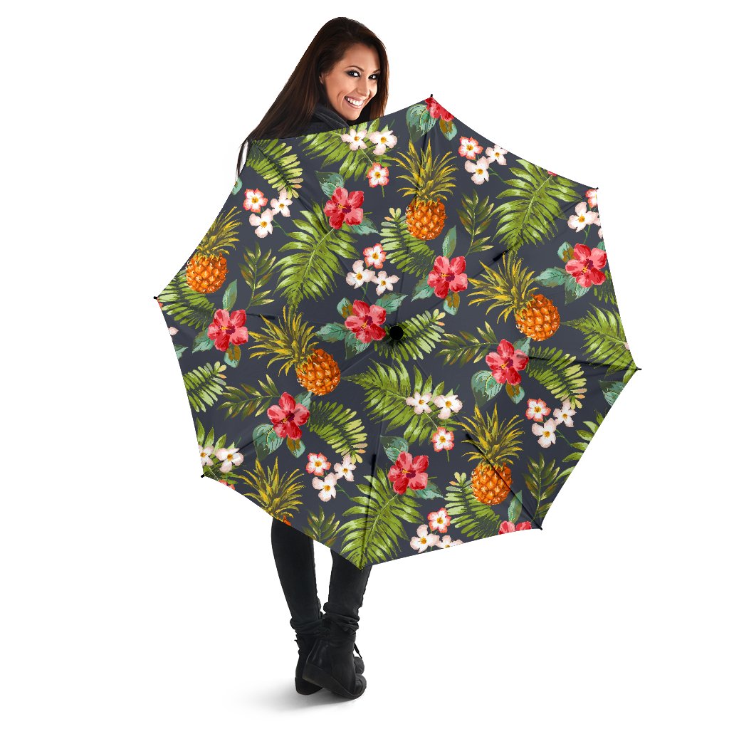 Tropical Hawaii Pineapple Pattern Print Foldable Umbrella