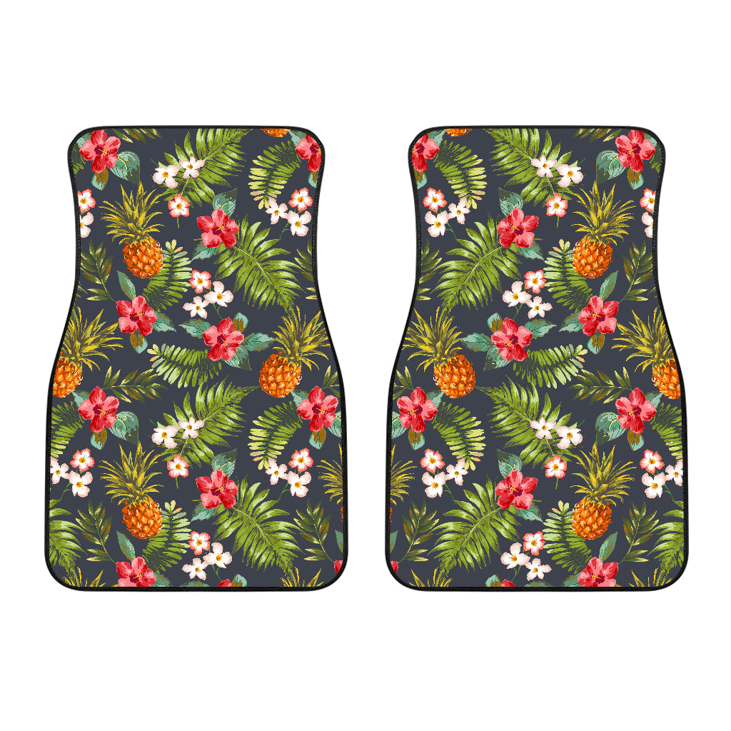 Tropical Hawaii Pineapple Pattern Print Front Car Floor Mats