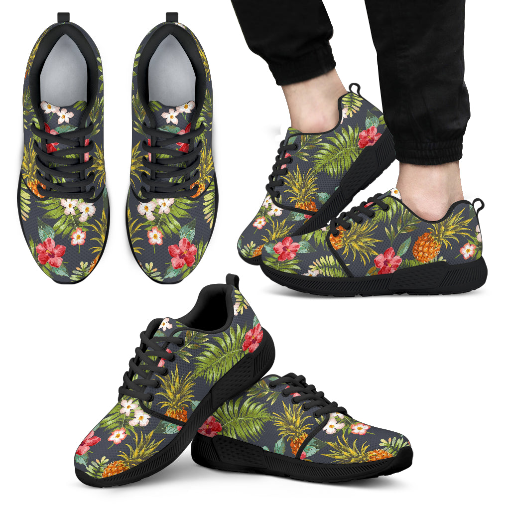 Tropical Hawaii Pineapple Pattern Print Men's Athletic Shoes