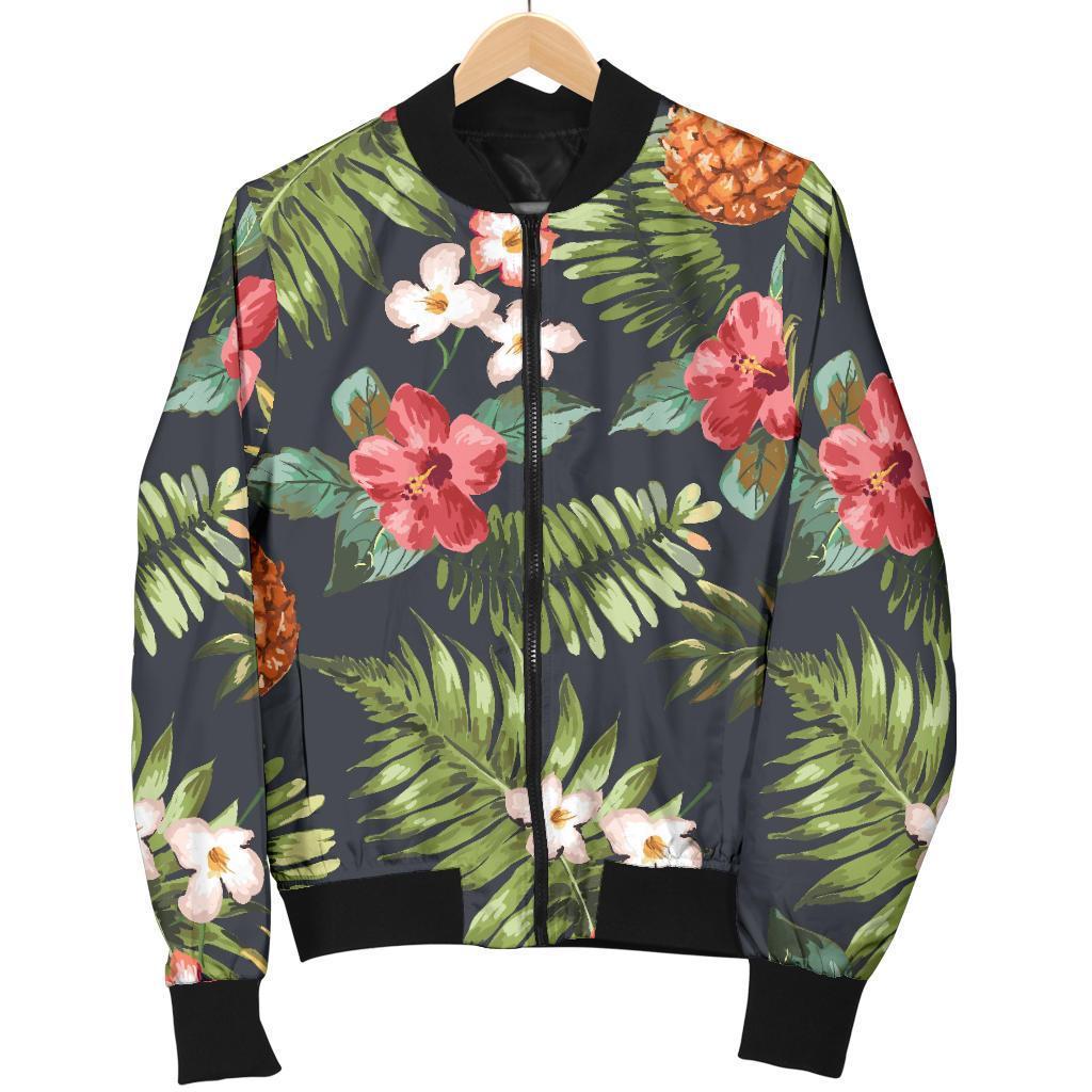 Tropical Hawaii Pineapple Pattern Print Men's Bomber Jacket