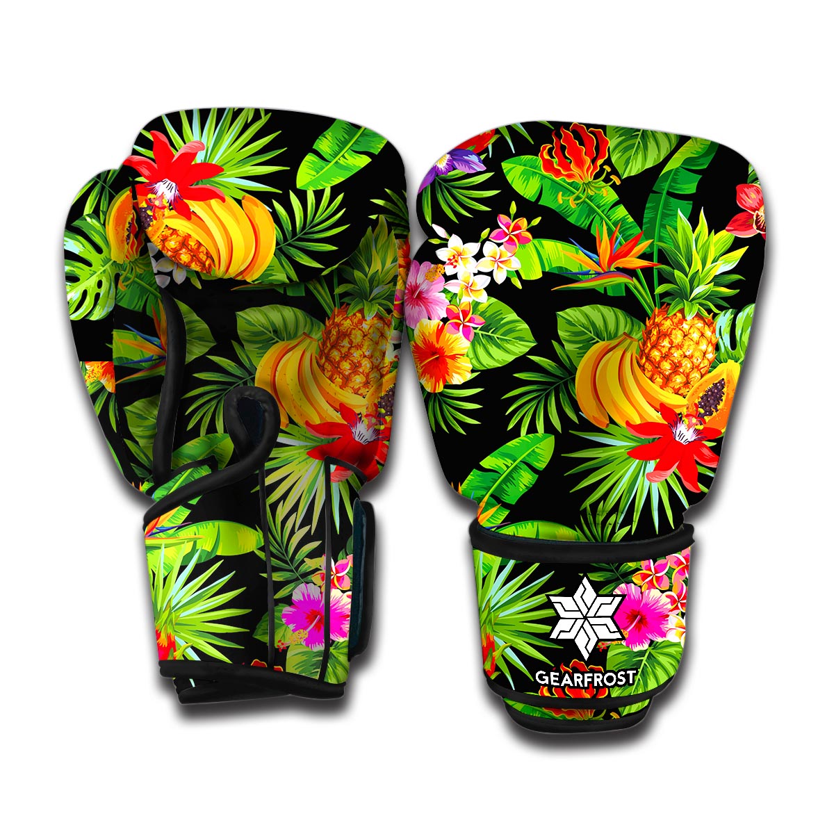 Tropical Hawaiian Fruits Pattern Print Boxing Gloves