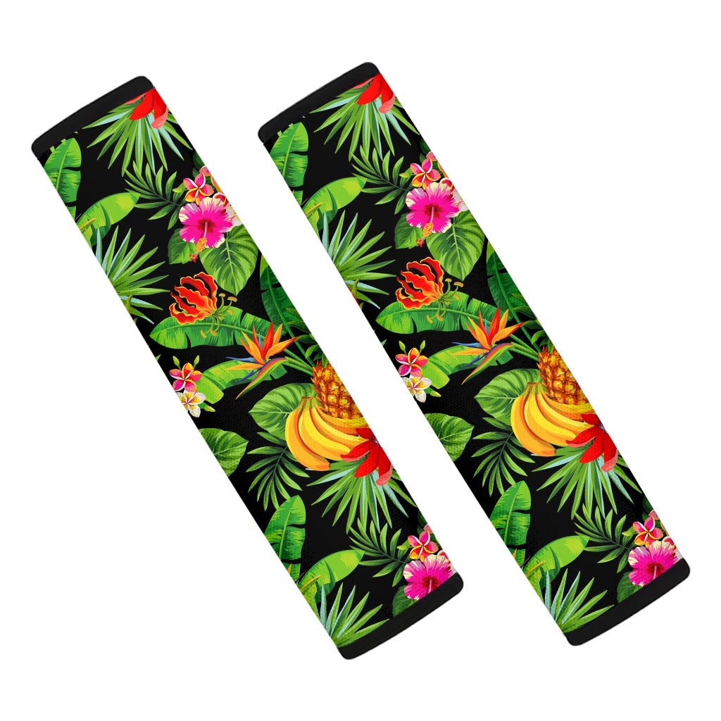 Tropical Hawaiian Fruits Pattern Print Car Seat Belt Covers