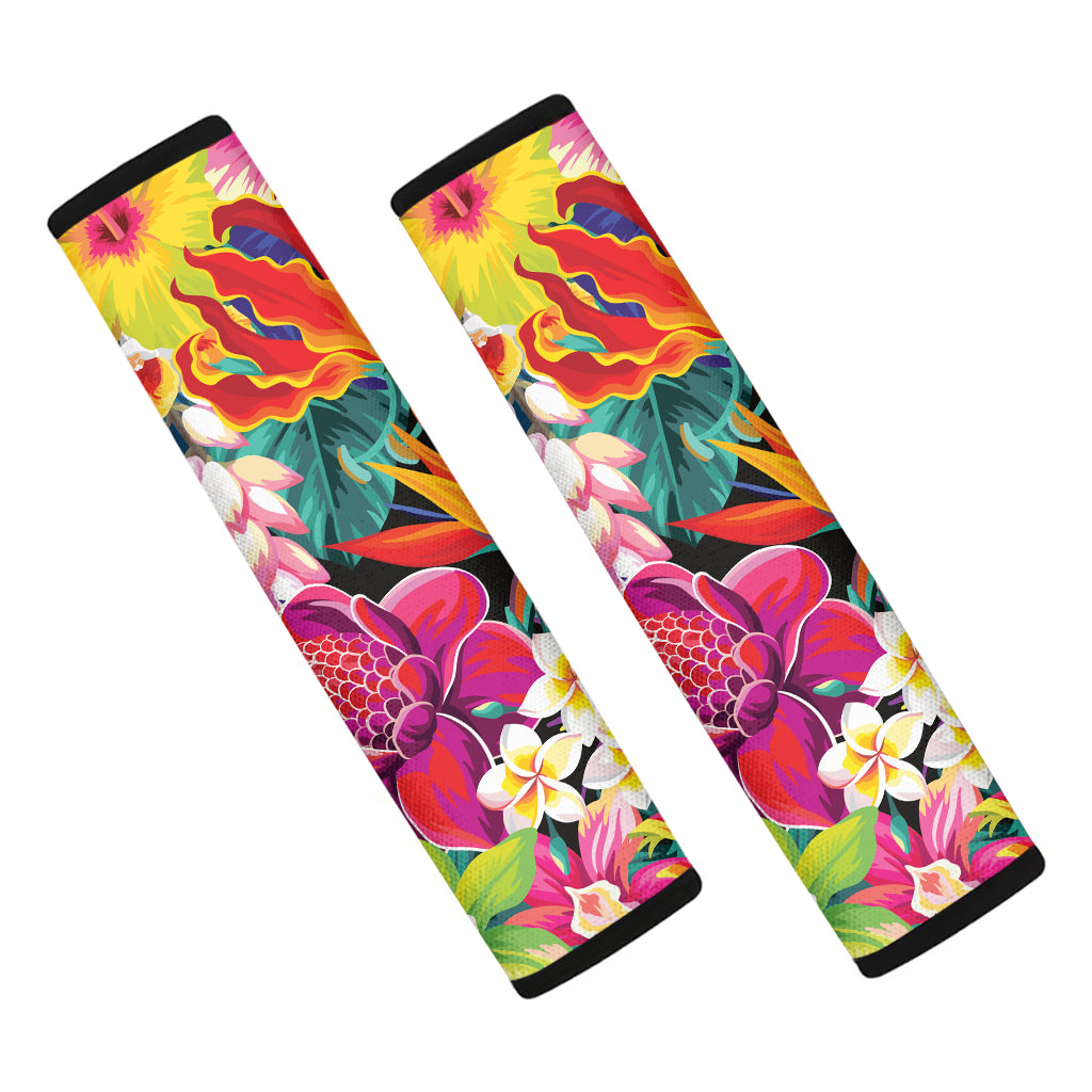 Tropical Hummingbird Print Car Seat Belt Covers