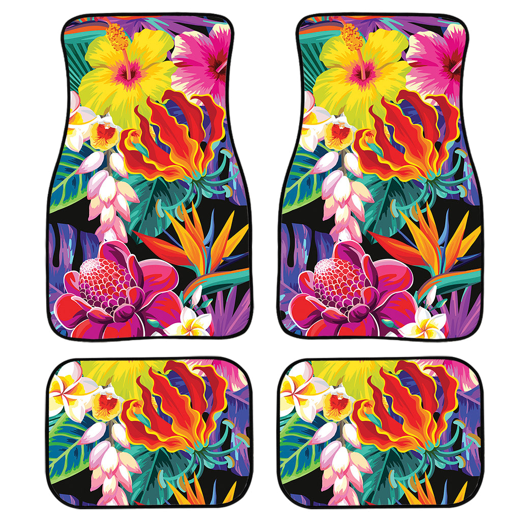 Tropical Hummingbird Print Front and Back Car Floor Mats