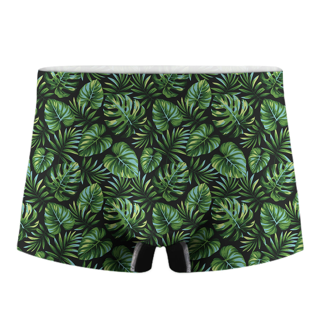 Tropical Monstera Leaves Pattern Print Men's Boxer Briefs