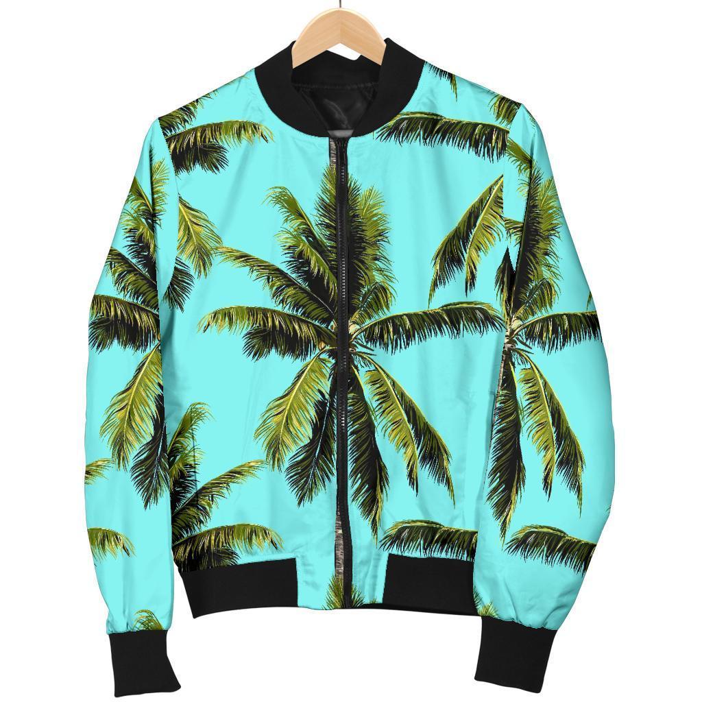 Tropical Palm Tree Pattern Print Men's Bomber Jacket