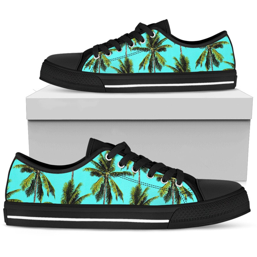 Tropical Palm Tree Pattern Print Men's Low Top Shoes