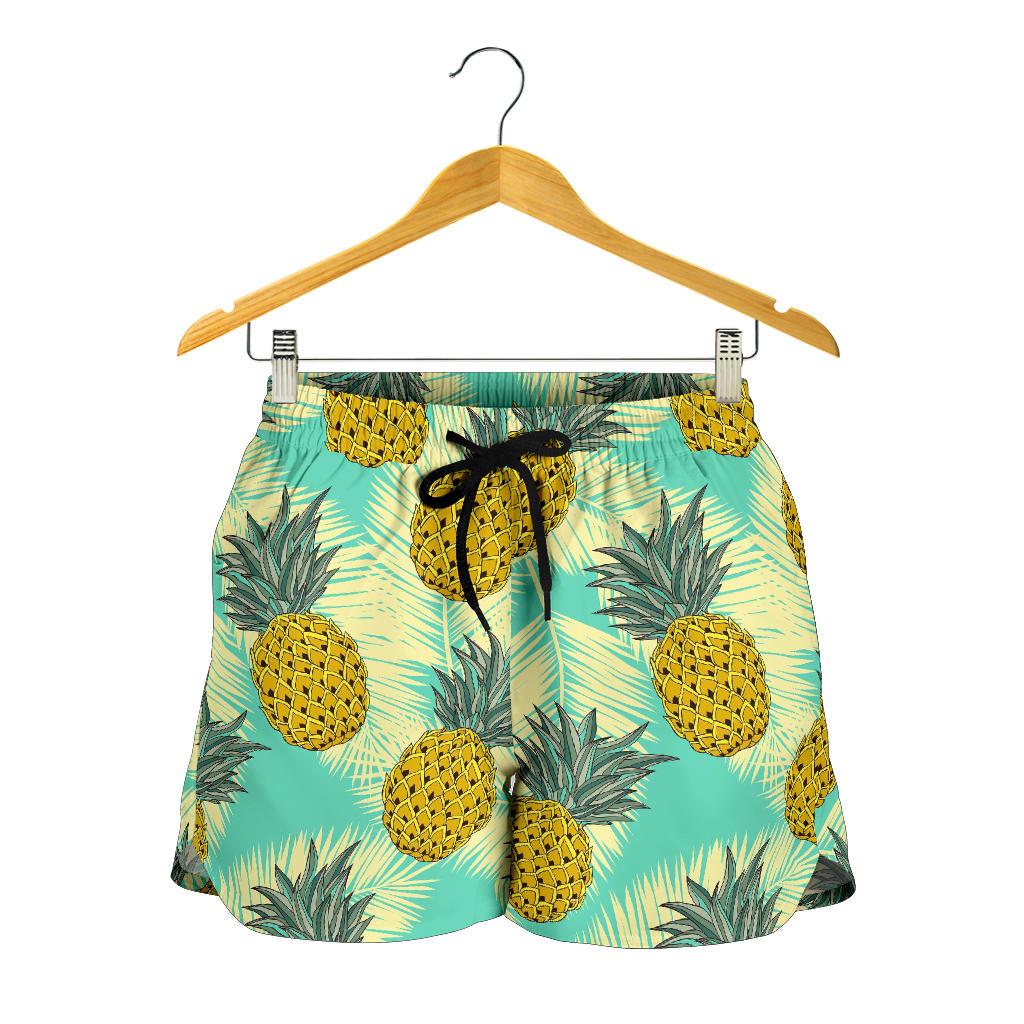 Tropical Vintage Pineapple Pattern Print Women's Shorts