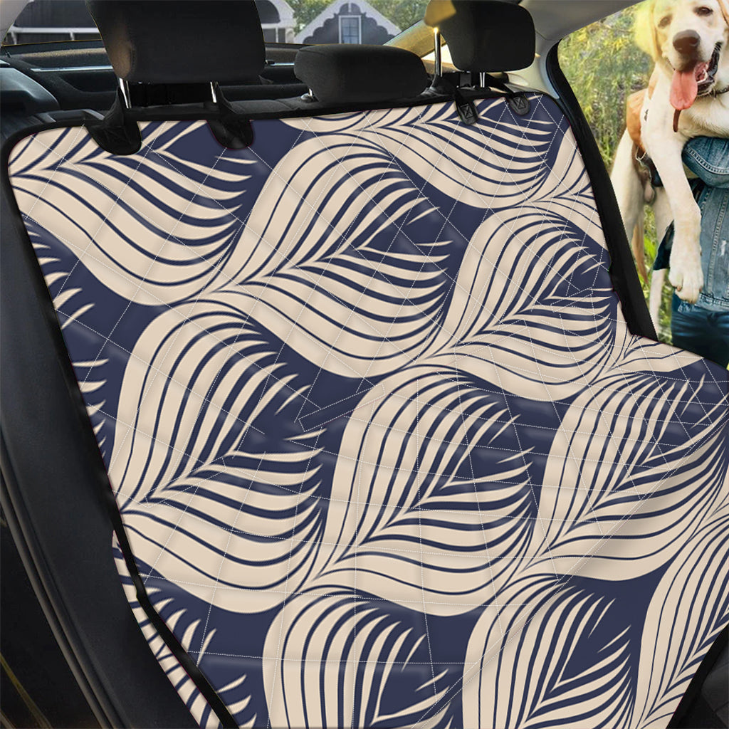 Vintage Geometric Leaf Pattern Print Pet Car Back Seat Cover