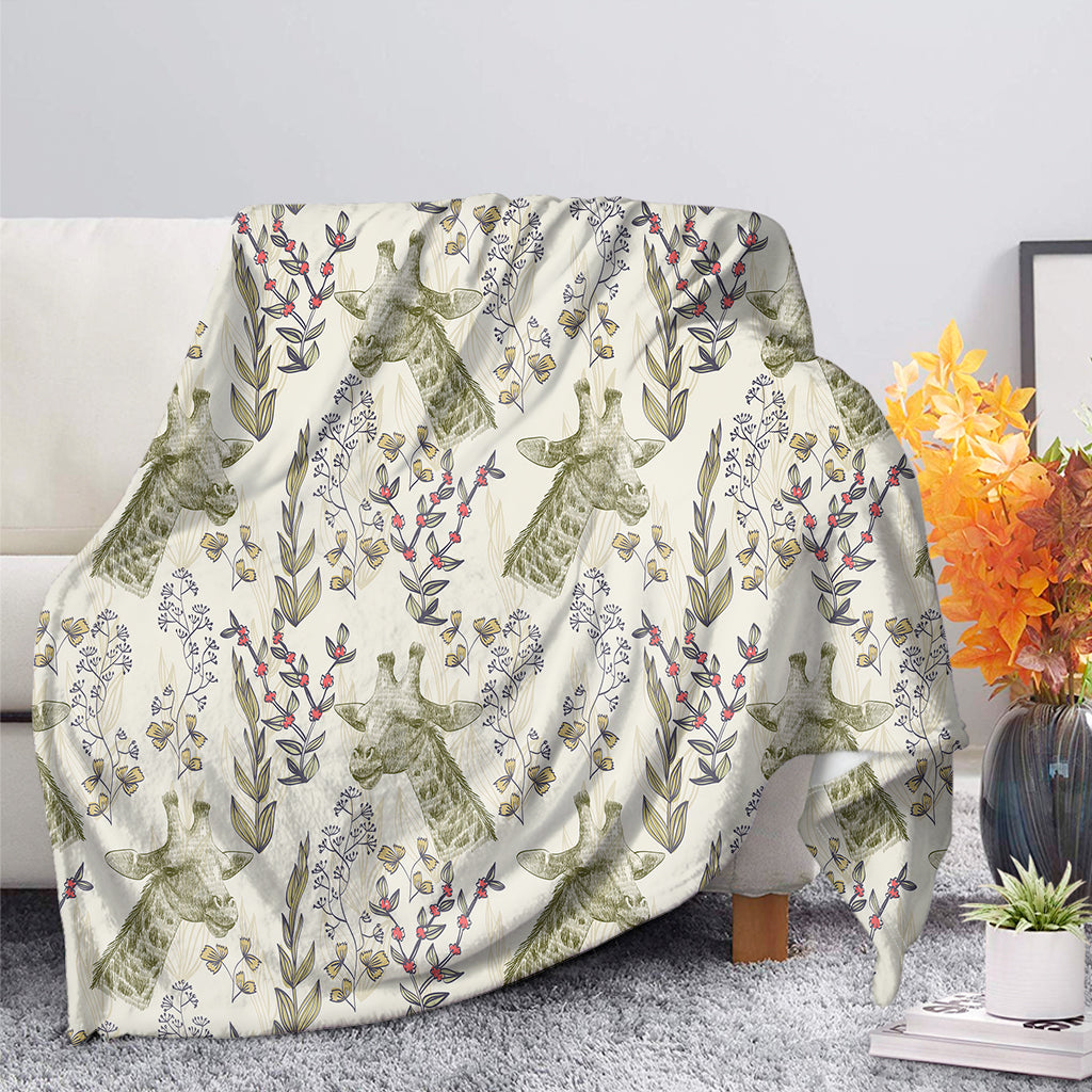 Vintage Giraffe Print Blanket