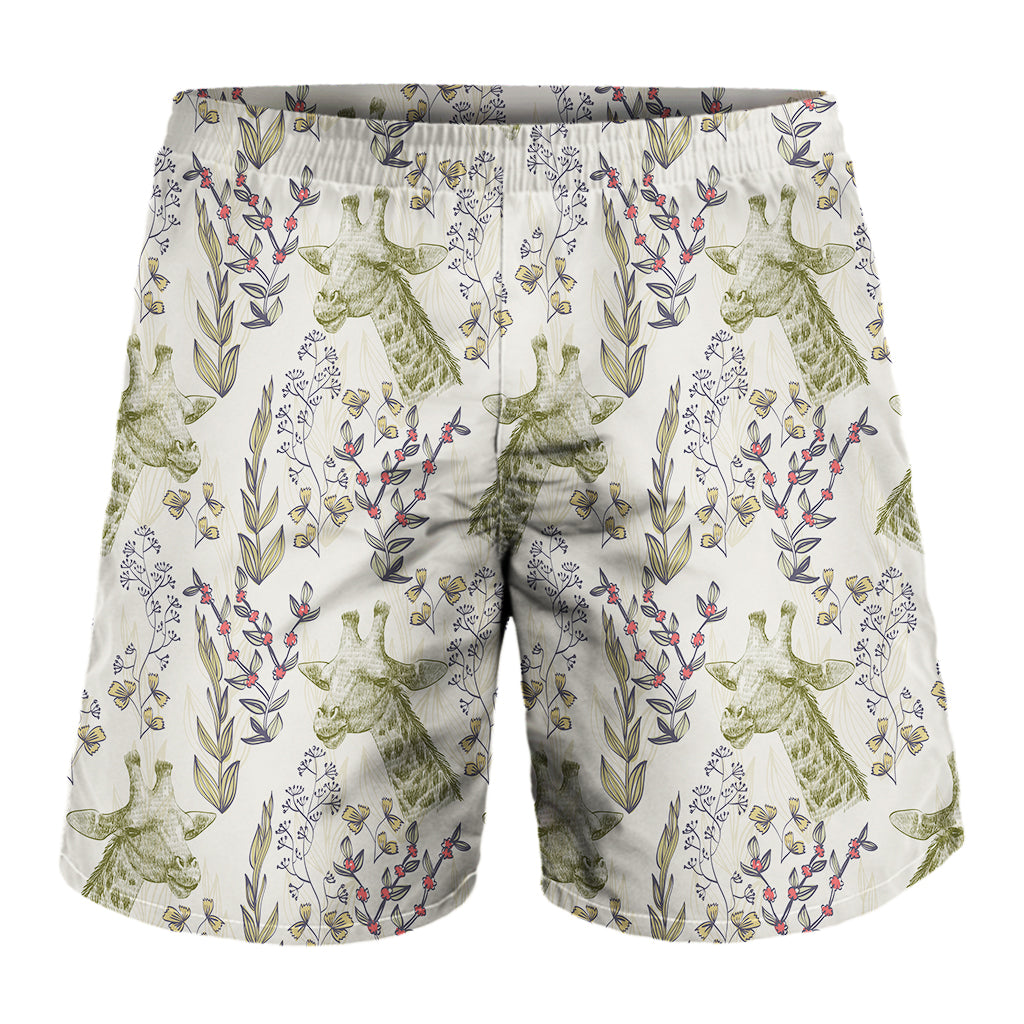 Vintage Giraffe Print Men's Shorts