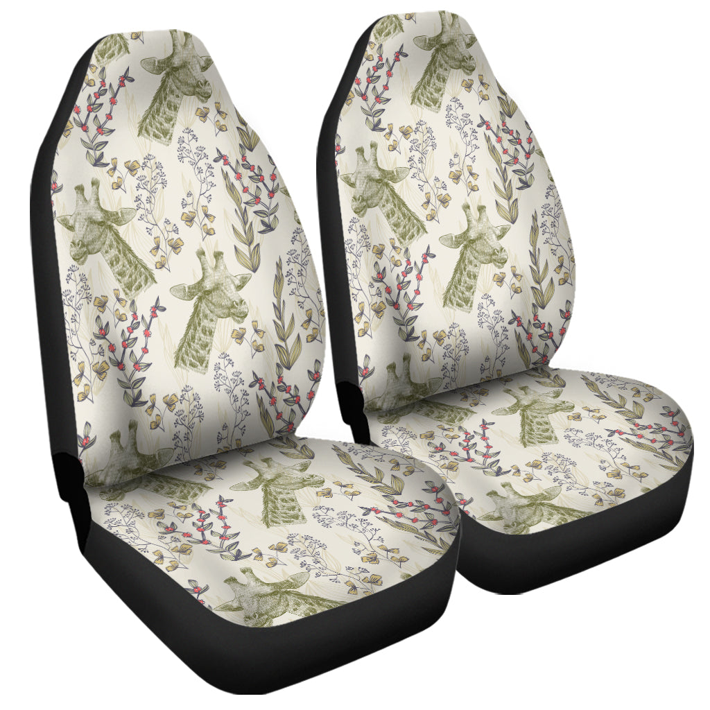 Vintage Giraffe Print Universal Fit Car Seat Covers