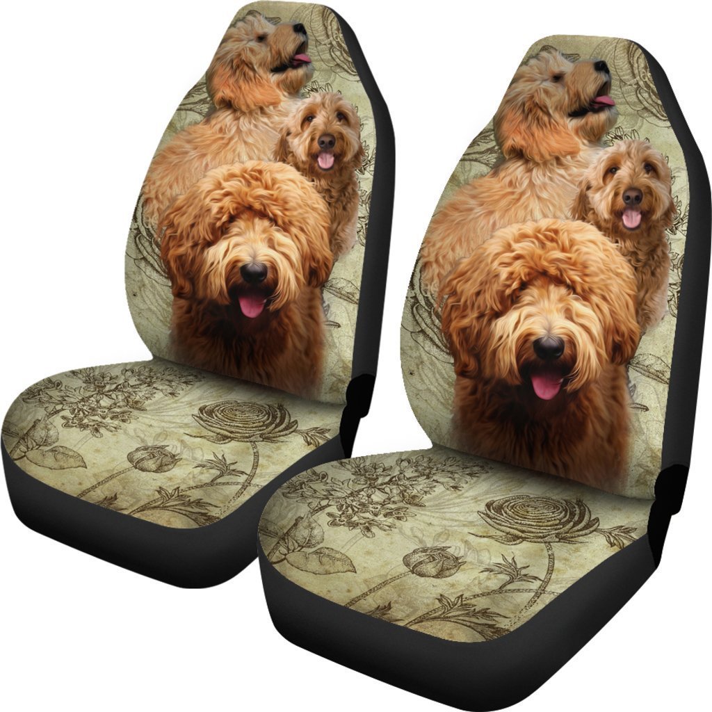 Vintage Goldendoodle Universal Fit Car Seat Covers