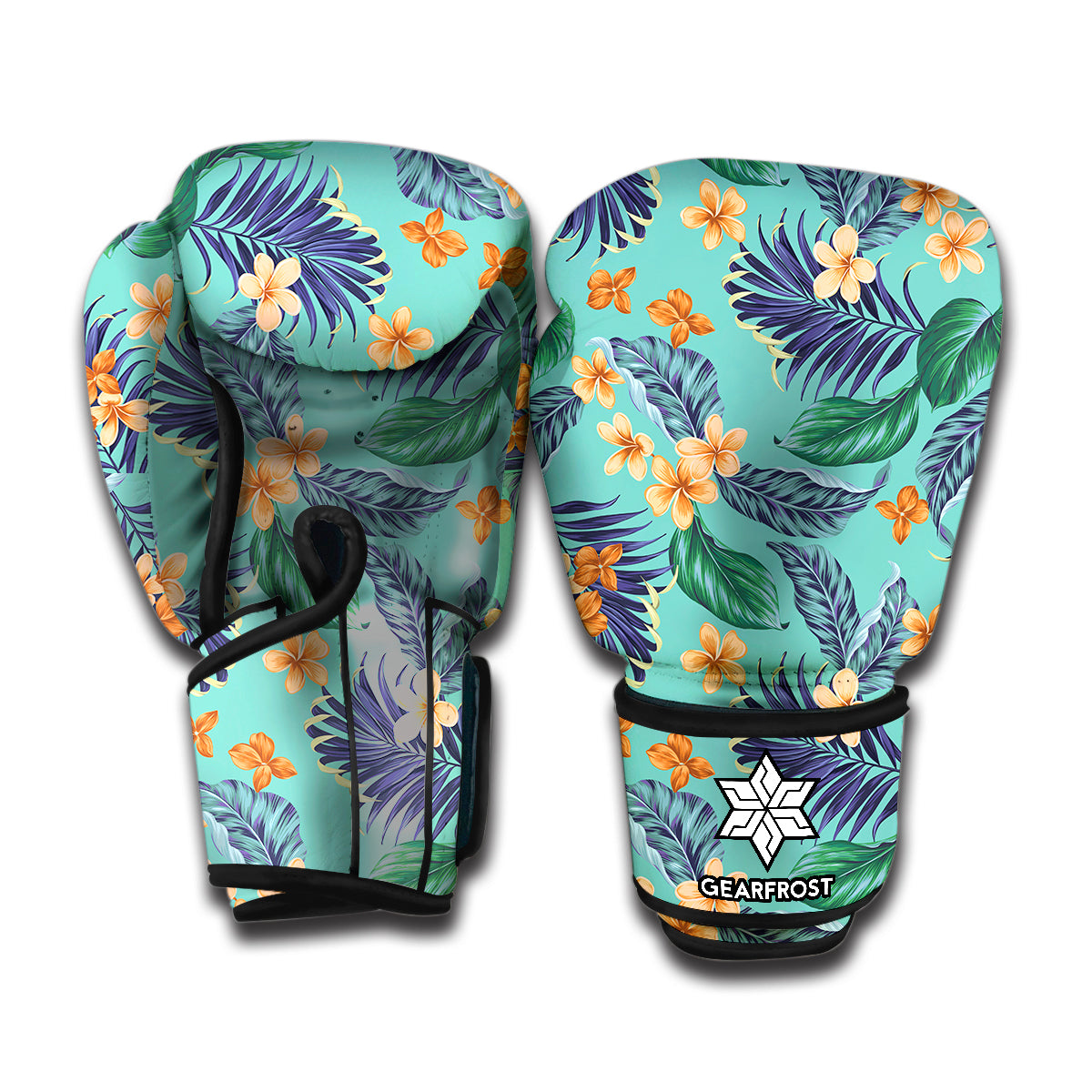 Vintage Hawaiian Aloha Pattern Print Boxing Gloves