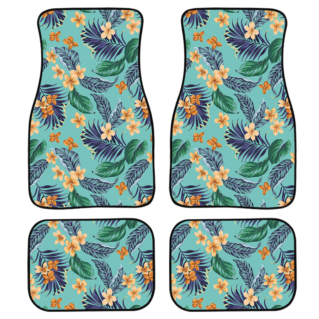 Vintage Hawaiian Aloha Pattern Print Front and Back Car Floor Mats