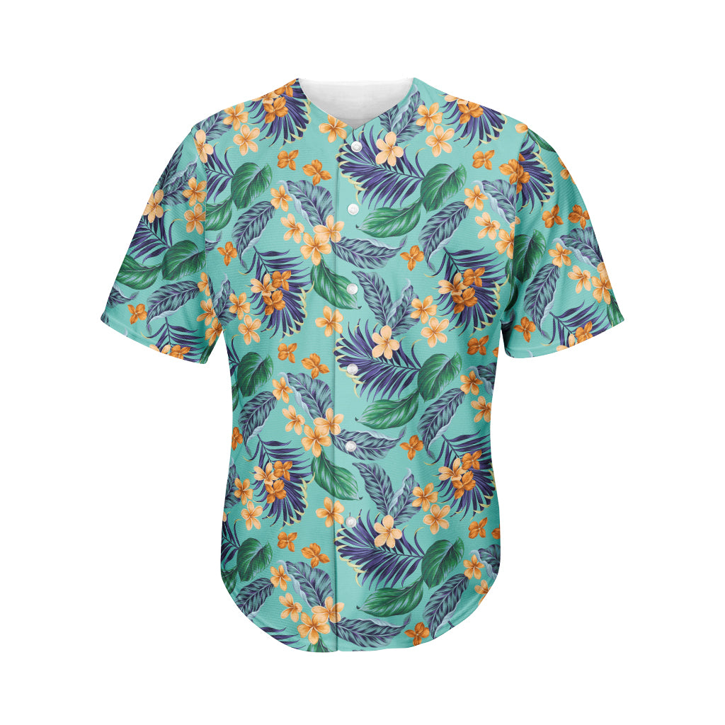 Vintage Hawaiian Aloha Pattern Print Men's Baseball Jersey