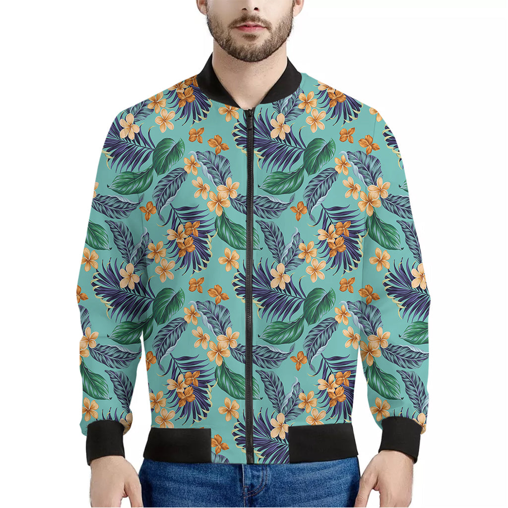 Vintage Hawaiian Aloha Pattern Print Men's Bomber Jacket