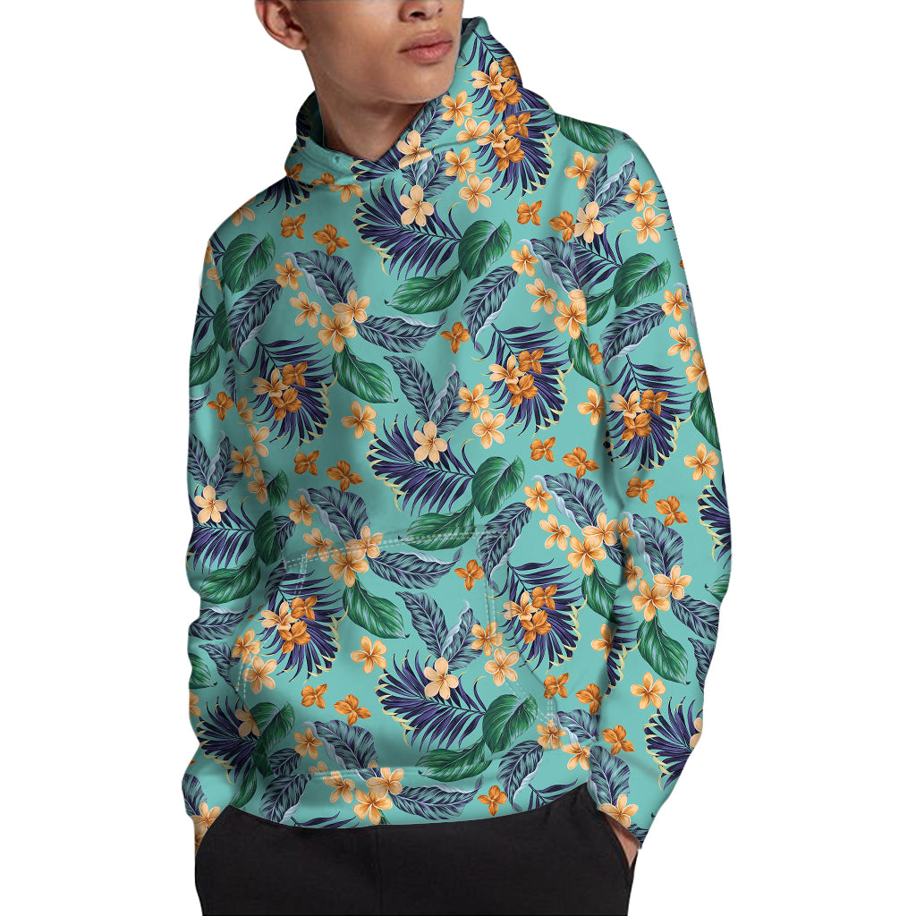 Vintage Hawaiian Aloha Pattern Print Pullover Hoodie