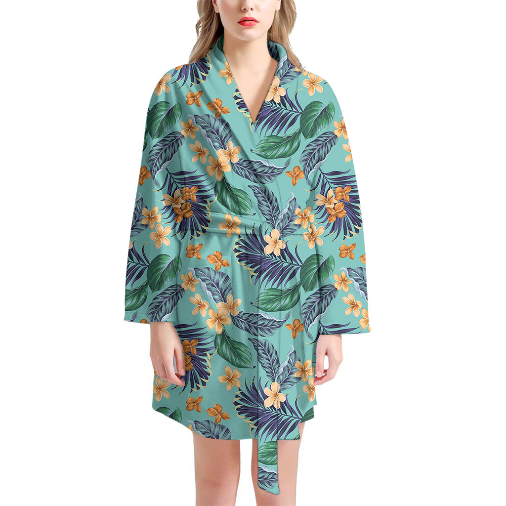 Vintage Hawaiian Aloha Pattern Print Women's Bathrobe